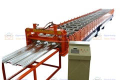 Floor decking sheet roll forming machine