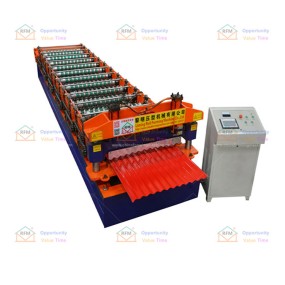 Corrugated wall panel roll forming machine