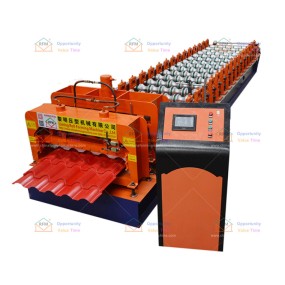 Steel glazed roof tile roll forming machine