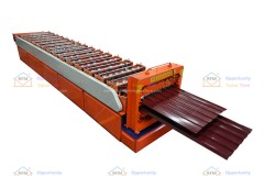 Double-layer colored steel sheet roll forming machine