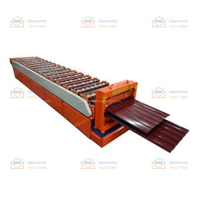 Double-layer colored steel sheet roll forming machine
