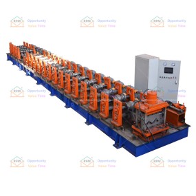 Highway guardrail plate forming machine