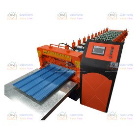 Roofing plate roll forming machine