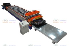 Double layer roof panel forming machine