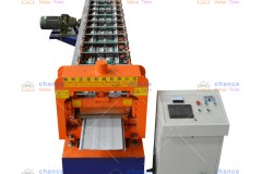 Exterior wall panel roll forming machine