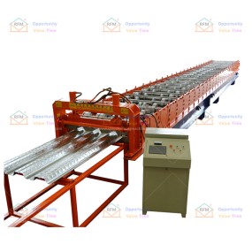 Floor decking sheet roll forming machine