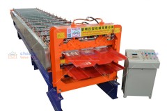 Widening double layer tile press
