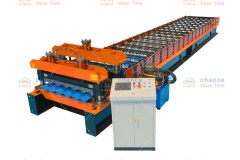 PLC Control Colored Cold Steel Glazed Roof Tile Roll Forming Machine Step Tile Forming Machine Price