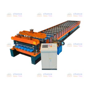 PLC Control Colored Cold Steel Glazed Roof Tile Roll Forming Machine Step Tile Forming Machine Price