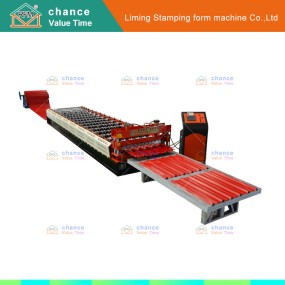 Russian special automatic color steel roof tile roll forming machine