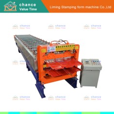   Hot-selling space-saving double layer roof panel roll forming machine